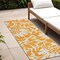 Edge Collections - 8' - Orange - Floral Indoor Outdoor Runner Rug for Home - 1 Piece